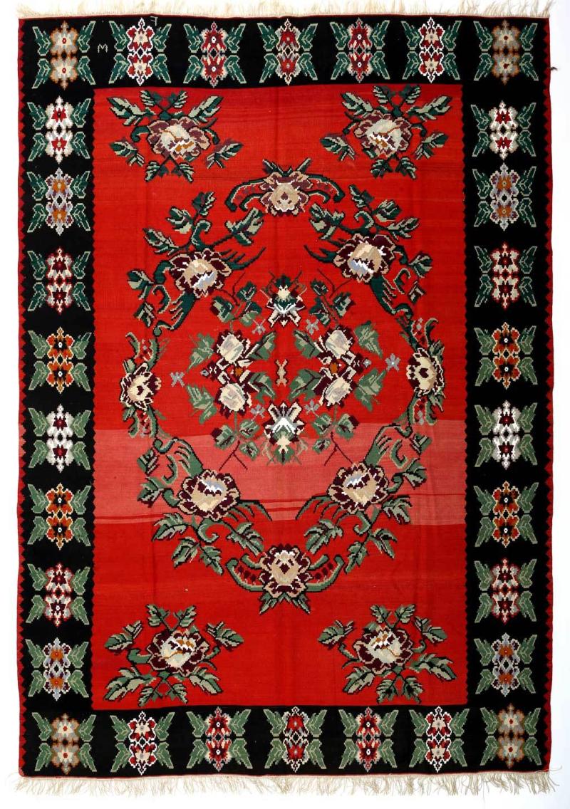 BALKANS HANDWOVEN RUG RED 252x345