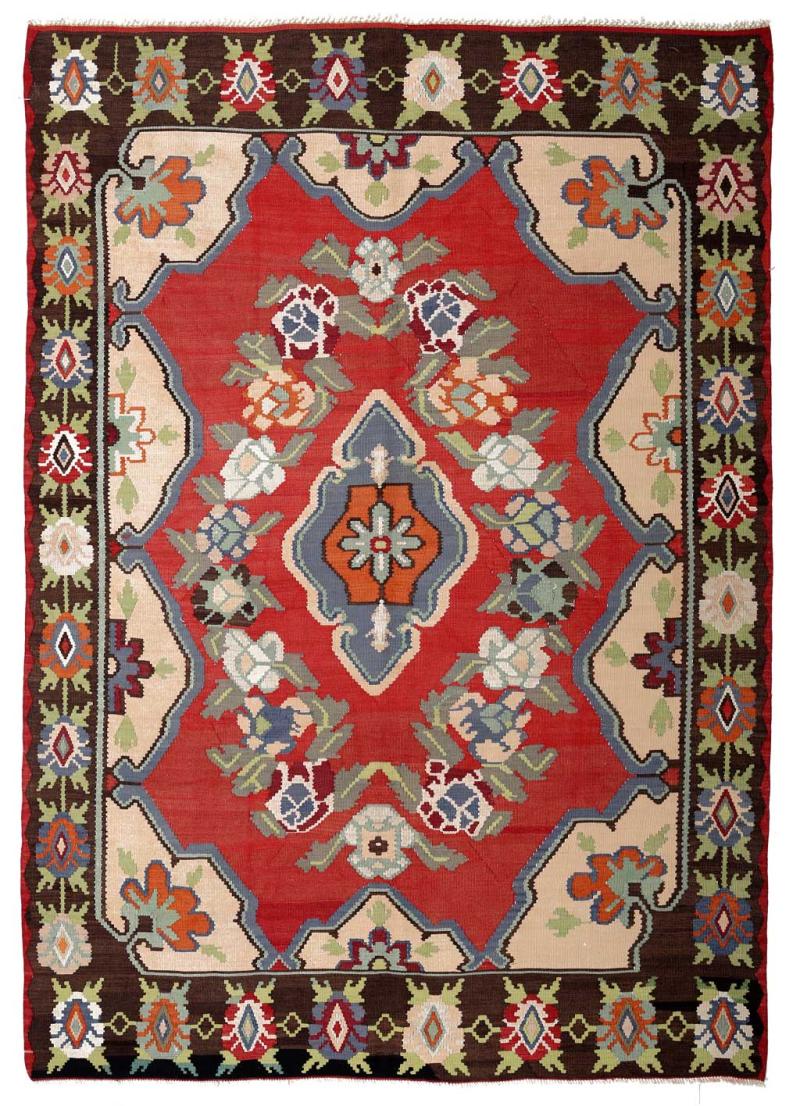 BALKANS HANDWOVEN RUG RED 211x304