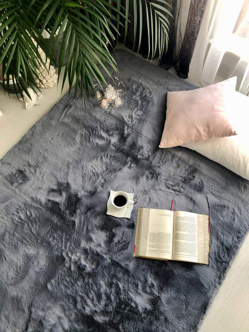 RABBIT RUG 3D DARK GREY